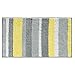 mDesign Striped Microfiber Polyester Spa Rugs for Bathroom Vanity, Tub/Shower - Water Absorbent, Machine Washable, Includes Soft Non-Slip Rectangular Accent Rug Mat in 3 Sizes - Set of 3 - Gray/Yellow
