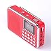 Mfine Portable Speaker AM/FM Radio Music Player Micro SD/TF Card For PC iPod Phone (938B Red)