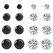 Areke Women's Stainless Steel Round Cubic Zirconia Rhinestone Stud Earring Hypoallergenic (8 Pairs)