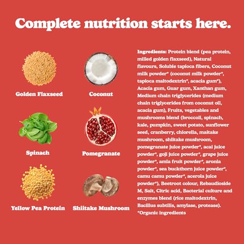 Good Protein Vegan Plant-based Protein Powder 100% Natural, Non-GMO, Dairy-free, Gluten-free, Soy-free, No Added Sugar and Nothing Artificial. Strawberries & Cream All-in-One Shake 440 grams