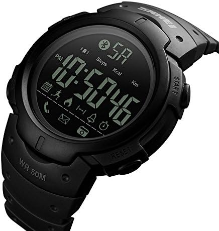 EOBP men's smart watch Bluetooth outdoor sports watch compatible with IOS/Android system smart sports watch with creativity (black-A)