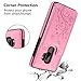 HianDier Wallet Case for Galaxy S9 Plus, Slim Protective Case with Credit Card Slot Holder Flip Folio Soft PU Leather Magnetic Closure Cover Case Compatible with Samsung Galaxy S9+ Plus, Pink