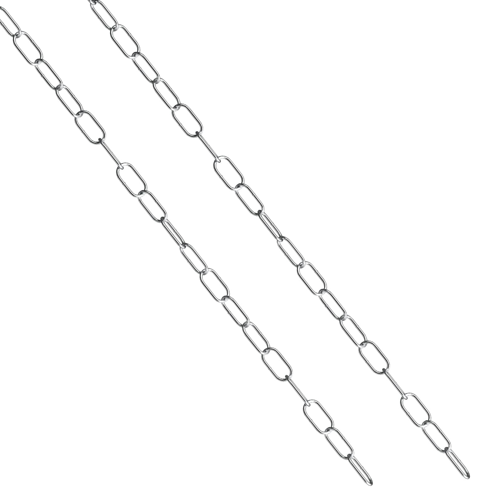 hannger Stainless Steel Chain, 2MM by 2M Small Strong Chain Link Chain, Light Weight Chainlink Utility Metal DIY Decorative Chain Key Chain Belt Chain Hanging Chain for Bird Feeder Planters Sign