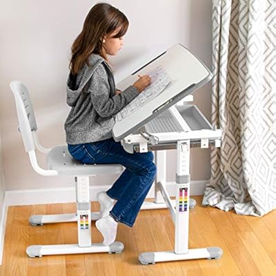 height adjustable children's desk and chair set