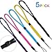 YOUOWO 5 Pack Nylon Color Wrist Lanyards For USB Flash Drive Cell Phone Key Ipod Mp3 Mp4 ID Card Badge and Other Small Electronic Devices (Black Purple Yellow Blue Pink)