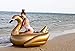Freedom Floaty Giant Gold Swan Inflatable Pool Float with Rapid Valves