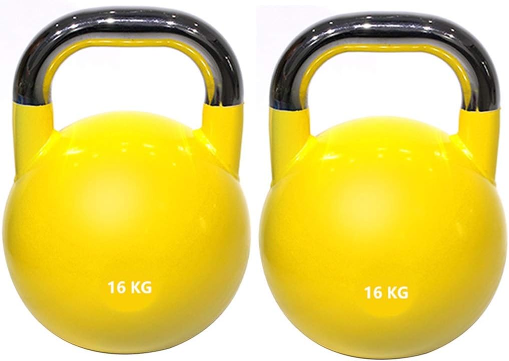 ZYCSKTL Kettlebells One-Piece Gym Kettlebell, Male Fitness Competition Kettlebell, Home Personal Training Female Shaping Kettlebell (Color : 16kg Yellow)