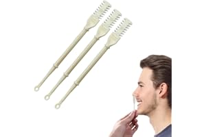 HILOST 2024 New Portable Nose Hair Trimmer with Ear Picker, 2-in-1 Manual Rotary Nose Hair Cleaner & Trimmer, Nose and Ear Trimmer for Men, 360° Rotating Manual Nose Hair Clipper (White 3pcs)