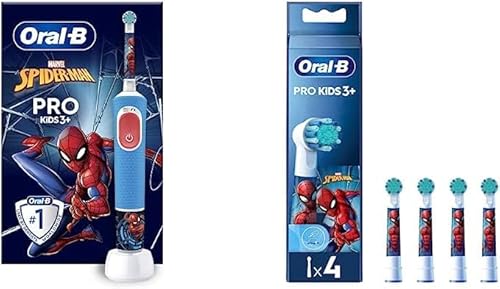 Oral-B Vitality PRO Kids - Spider-Man + Oral-B Spider-Man 4pk