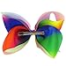 12Piece 8 Inches Grosgrain Ribbon Rainbow Hair Bows Alligator Clips For Girls Teens Kids