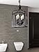 New Galaxy Lighting Antique Black Finish 4-Light Hanging Lantern Iron Frame Pedant Chandelier
