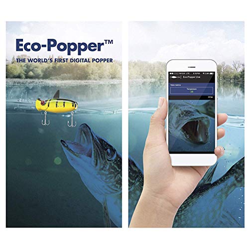 eco popper digital fishing lure Ocean Born Flying 100 FL Glass Minnow OBLHFPP100FLGLM The new BUBBLE CHAMBER mechanism mixes water from the water intake at the top of the cup with air inside the body Dr.Fish Topwater Popper Saltwater Fishing
