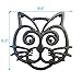 Cat Trivet - Black Cast Iron - for Kitchen & Dining Table - More Than One Makes a Set for Counter, Wall Art or Decoration Accessory - Housewarming & Cat Lover Gifts - 6.6 by 6.3 in