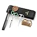 Aberlite Beard Scissors Kit for Men (5Pcs Set) | Professional Micro-Serrated Beard/Hair Scissors, Travel Size Precision Beard/Mustache Scissor, Sandalwood Pocket Comb, and Leather Case