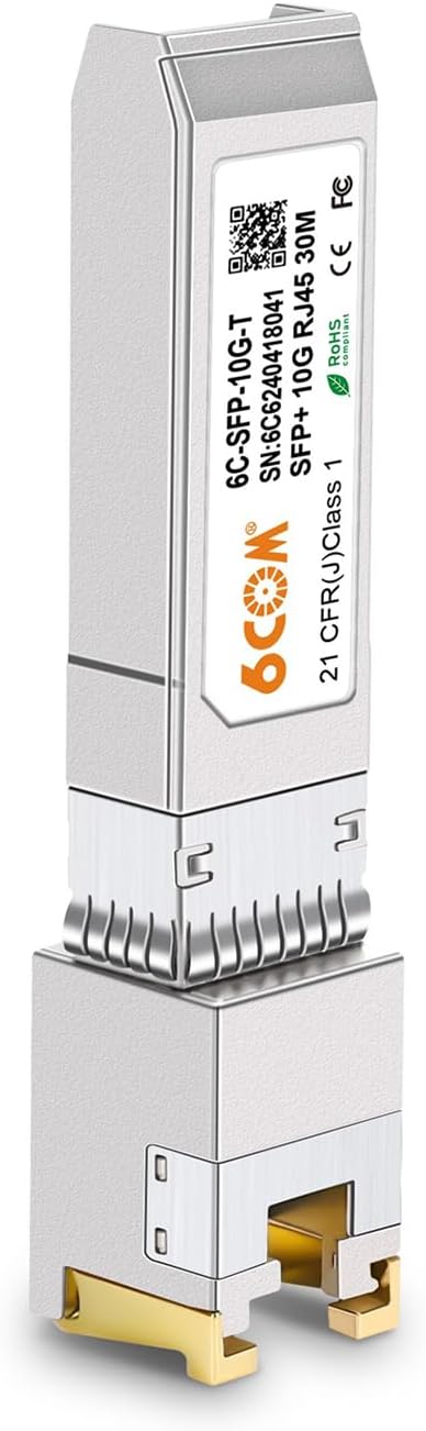 6COMGIGA SFP+ 10GBase-T RJ45 Copper Module 10G Transceiver for Ubiquiti Mellanox