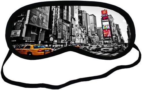 Personalise Custom Black and White Color New York City Skyline Sleeping Mask Best Comfortable Sleeping Eye Cover Great for Travel Rest And Meditation Shift Work Sleep