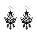 RareLove Lolita Black Lace with Beads Chandelier Dangle Earrings