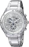 Citizen Men's Quartz Stainless Steel Casual Watch, Color:Silver-Toned (Model: AT2129-58A)