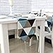 Uphome Modern Geometric Triangle Pattern Table Runner - Cotton Canvas Fabric Table Top Decoration Home Decor (12