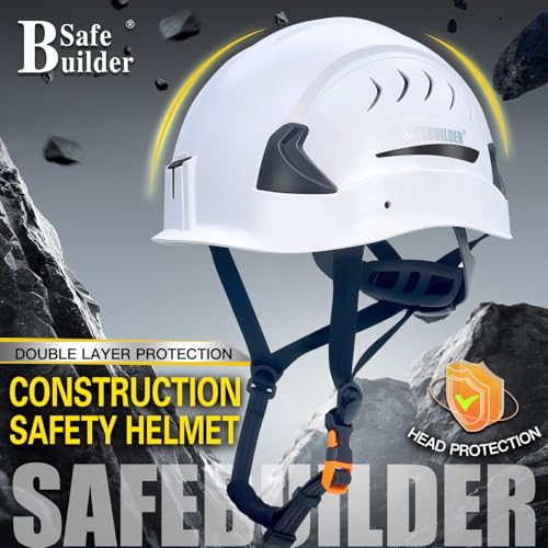 SAFEBUILDER G2C Safety Helmet ANSI Type 2 Class C Hard Hats Vented EPS Liner Lightweight for Construction Work at Height Rescue Industrial OSHA