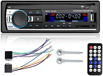 Car Stereo With Bluetooth,Single Din Car Audio Stereo Receiver Player,MP3/USB/SD/FM with Wireless Remote Control(NO CD/DVD Player)