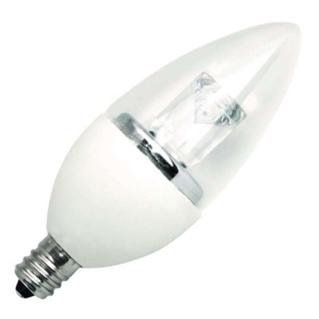 TCP Allusion Series LED B11 25W Replacement (Uses only 5W) Smooth Warm Dimming (2400K to 1900K