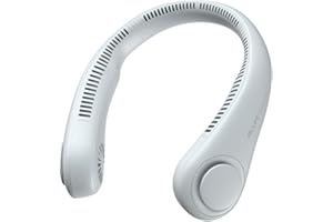 JISULIFE Portable Neck Fan, Hands-Free Bladeless, 5 Speeds, 4000 mAh Battery Operated Wearable Personal Fan, Twistable, Rechargeable, Gift for Women Men-Grey