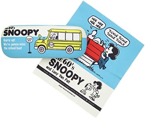 Amazon メガネケース 眼鏡入れ ブルー スクールバス スヌーピー Orsn スヌーピー 生活雑貨 通販