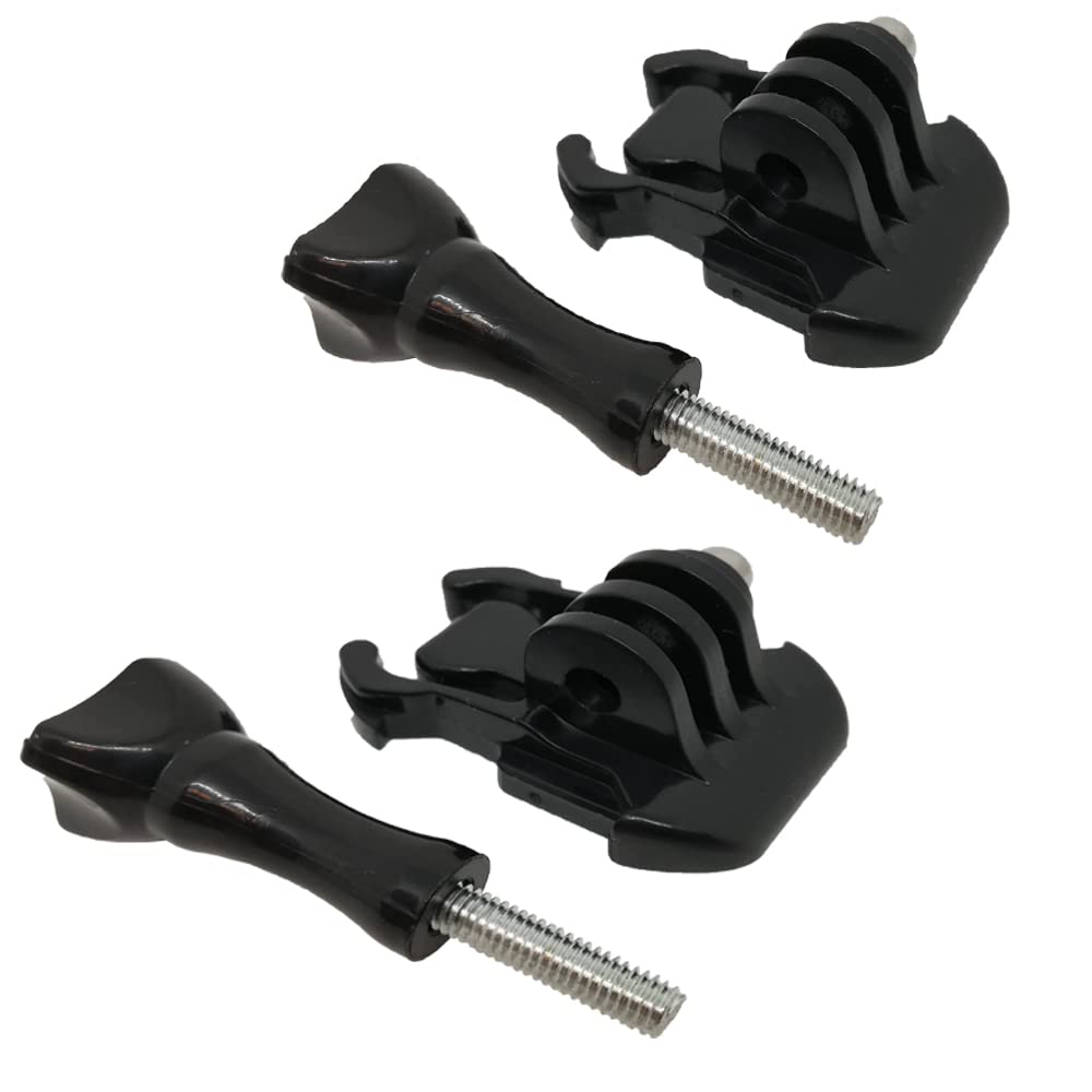 Recall Buckle Slider Mount Clip and Screw Bolt Quick Release For Body Camera Cam Action Camera Works With Go Pro Hero (Two Buckle Clip)