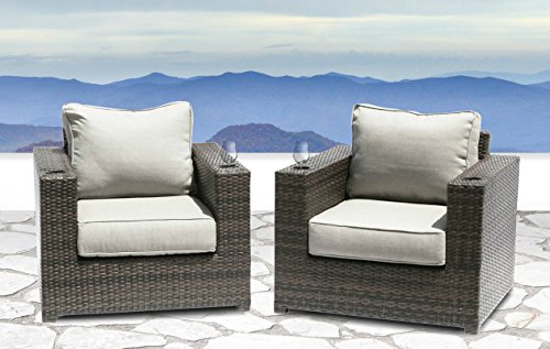 Lucca collection Outdoor Furniture Patio Sofa Couch Garden, Backyard, Porch or Pool All-Weather ...