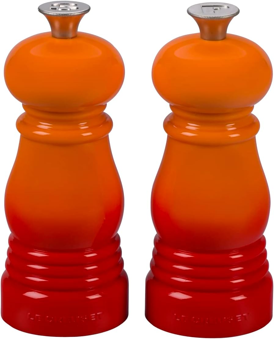 Le Creuset Classic Salt Pepper Mill Set Volcanic 11 cm ABS Ceramic Grinder