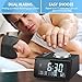 Small Digital Alarm Clock Radio - Dual Alarm, 7 Wake-up Sounds, Display Dimmer, 2 USB Charger, Sleep Timer, Easy to Set, Thermometer, FM Radio Clock w/Battery Backup for Bedrooms, Office, Desk, Travel