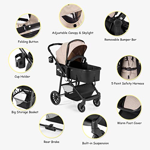 4 BABY+JOY+Convertible+Pushchair+Suspension