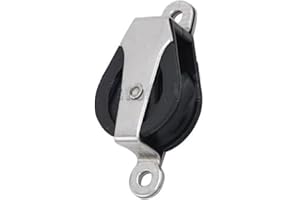 MarineNow 30mm Sailing Cheek Block Marine 316 Stainless Steel Rope Pulley Nylon Sheave