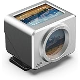 CHI 28mm Optical Waist Level Viewfinder (40mm) Silver - All Aluminum Built with Detachable Anti-Glare Hood, Adjustable Hot/Co