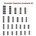 Foxnovo 125pcs 25 Values Total Electrolytic Capacitors Assortment Kit Set 1uF to 2200uF (Black)
