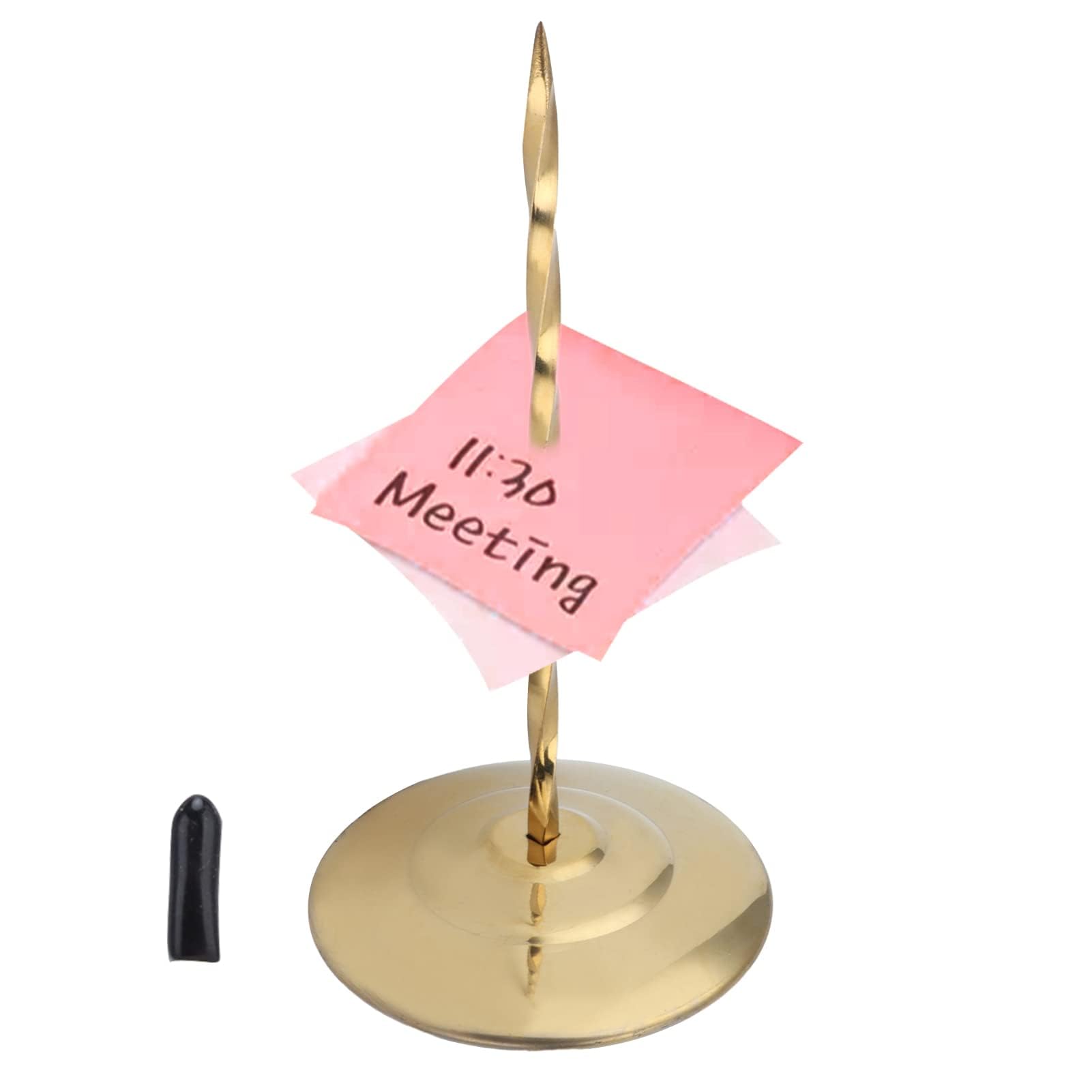 Receipt Spike Ticket Spike Receipt Holder with Round Stand Stainless Steel Bill Holder Straight Rod Paper Memo Restaurant Ticket Fork 5.9×3.1inch for Restaurant Kitchen
