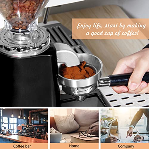 Huanyu Coffee Grinder Electric Flat Burr Grinding Machine Automatic