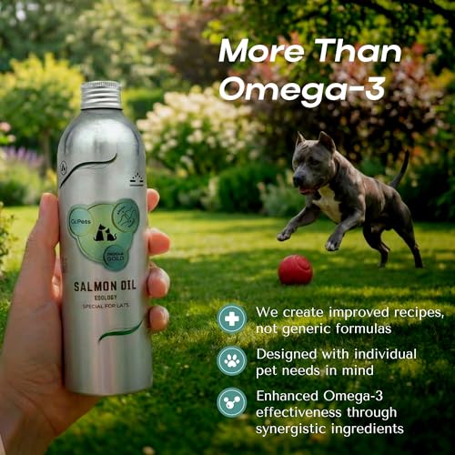 O2 PETS Omega Gold Joint Cats and Dogs Wild Caught Norwegian Salmon Oil Supplement – Premium Omega 3 for Joint and Mobility Support (500ml)