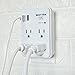 BESTTEN Wall Outlet Surge Protector with 2 USB Charging Ports (5V/2.4A) and 4 AC Outlets, 15A/125V/1875W, ETL Certified, White