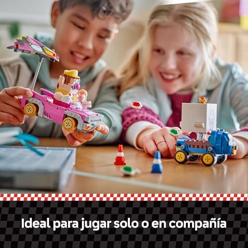 Super Mario: Mario Kart – Wario e King Boo - Brinquedo Interativo com 2 Carros e 2 Figuras - Presente com Personagens Nintendo para Rapazes e Raparigas 8+ Anos 72038