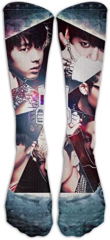 Yvun Unisex BTS Bangtan Boys Casual Cotton Crew Socks For Men And Women-Running &amp; Fitness-Best Medical,Nursing,Travel &amp; Flight Socks
