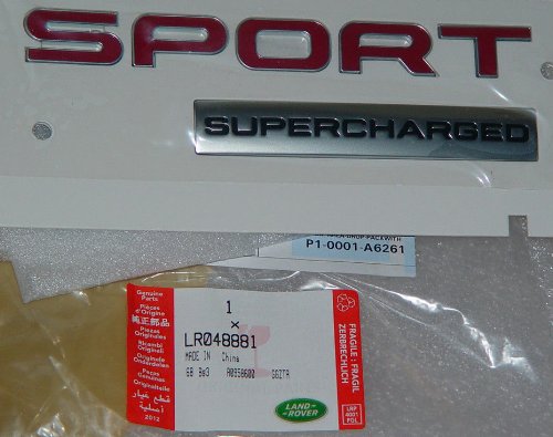 Land Rover OEM Brand Range Rover Sport Supercharged RED Sport Tailgate Badge