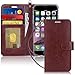 FYY for iPhone 8 Plus Case/iPhone 7 Plus Case, PU Leather Flip Wallet Phone Case with Card Holder Wrist Strap Kickstand Protective Cover for iPhone 7 Plus/8 Plus 5.5
