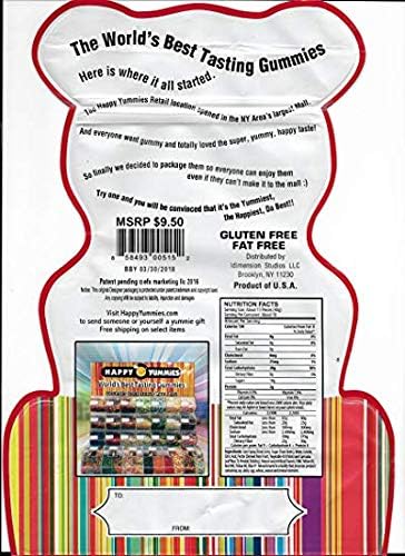 Happy Yummies Worlds Best Tasting Gourmet Gummies Super Bear Assortment 14oz (Limited Edition)