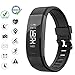 Abandship Fitness Tracker, Fitness Tracker Watch with Slim Touch Screen and Wristbands, Wearable Activity Tracker as Pedometer Sleep Monitor for Android and iOS (Black.)