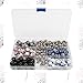 100 PCs Porcelain Bead Assortment & 120 Filigree Silver Beads Container Kit with Elastic Cord - Premium Quality Jewelry Making Finding Supplies for Adults - Great for Bracelets, Necklaces, Crafts (5)
