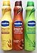 Vaseline Spray & Go Moisturizer - Pack of 3 - Total Moisture/Cocoa Radiant/Aloe Fresh - 6.5 oz Each