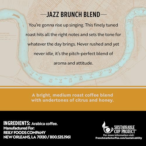 FRENCH MARKET JAZZ BRUNCH BLEND MEDIUM ROAST SINGLE SERVE COFFEE PODS, 12CT BOX (PACK OF 1)