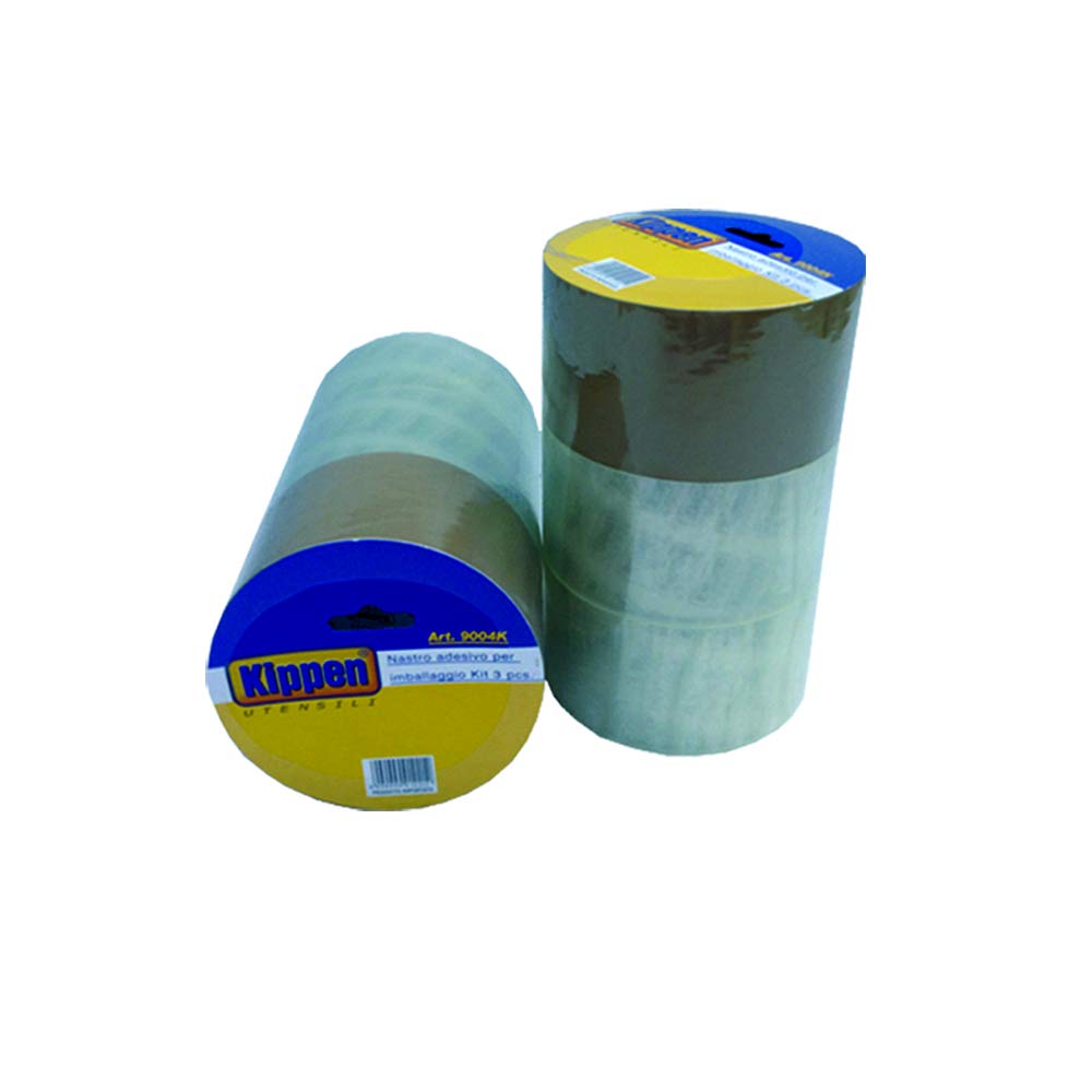 KIPPEN 9004K 9004K Ultra Resistant Packaging Tape, Pack of 3 Rolls 48 mm x 40 m